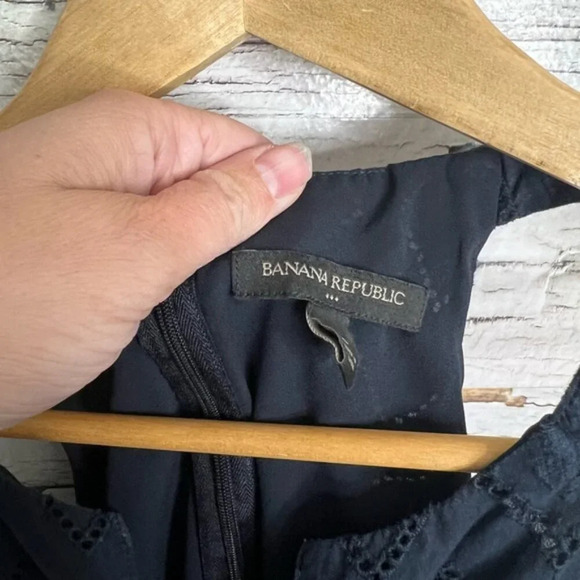 Banana republic blue dress midi dress size 6 - Picture 4 of 8